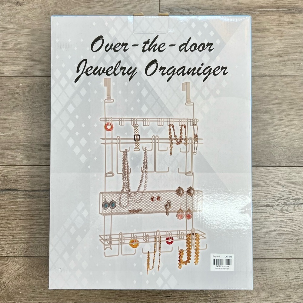 Over-the-Door Jewelry Organizer - White Metal